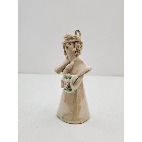 Mid Century Italian Flower Lady Figurine, Seated Lady , Hand Made and Painted - - Picture 3 of 10